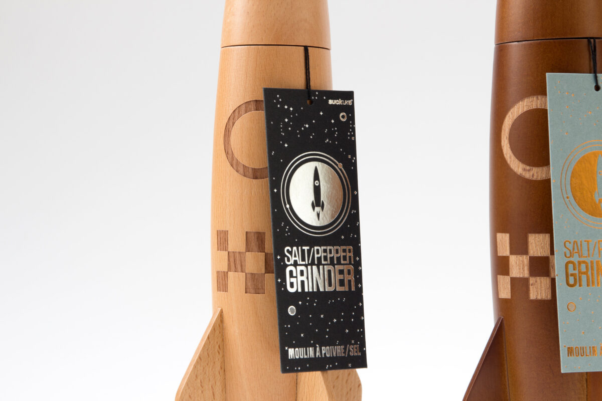 Rakete Salz- und Pfeffermühle, naturholz, dunkel - house-of-space.com